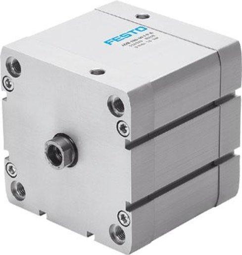 ADN Kompaktzylinder Kolben-dm 100 mm - Hub 10 mm mit P - Dämpfung