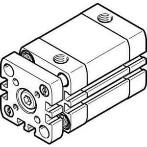 ADNGF Kompaktzylinder Kolben-dm 32 mm - Hub 40 mm mit PPS - Dämpfung