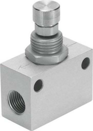 Drossel-Rückschlagventil G1/8 einstellbar über Rändelschraube