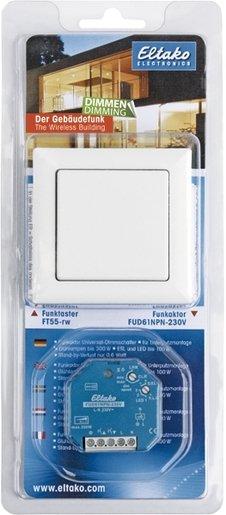 Blister Pack aus Funktaster FT55 und Dimmaktor FUD61NPN-230V