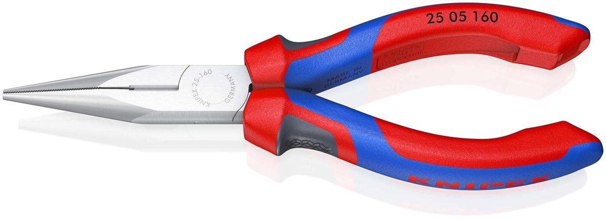 Flachrundzange mit Schneide mit Mehrkomponenten-Hüllen 160 mm