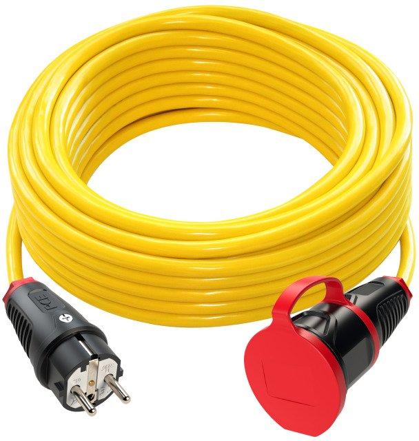 PVC-Baustellen-Verlängerungsleitung 10 m K35 3G1,5 mit Gummistecker/Kupplung