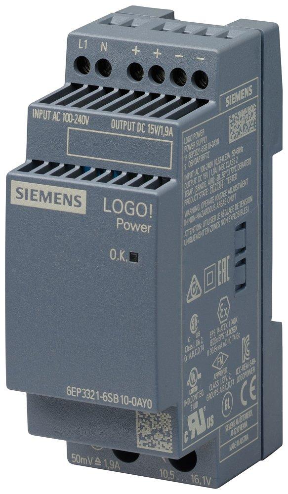 LOGO! POWER 15 V / 1,9 A - geregelte Stromversorgung