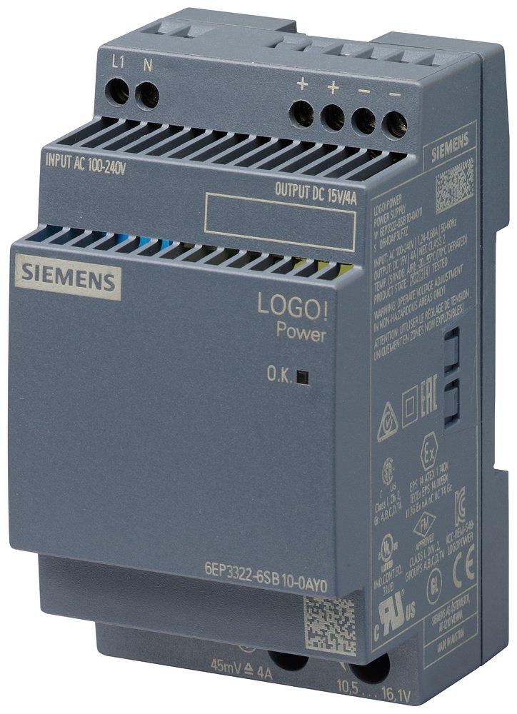 LOGO! POWER 15 V / 4 A - geregelte Stromversorgung