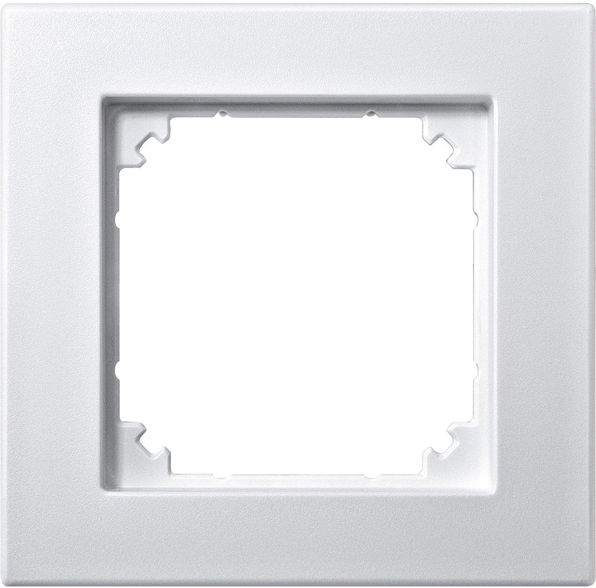 Abdeckrahmen 1-fach bündiger Einbau polarweiß matt