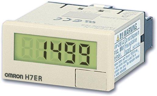 LCD-Drehzahlmesser 48x24mm grau o. Hilfsspannung 10/60/600 Impulse/U