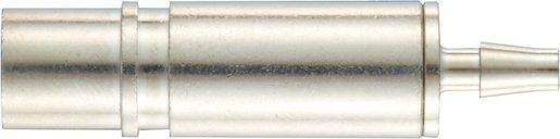 Pneumatik-Kontakt mit Absperrung gerade Buchse Messing