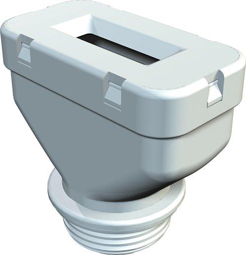 Flachkabelverschraubung M25 PE  für Kabel  9x22 mm steingrau RAL 7030