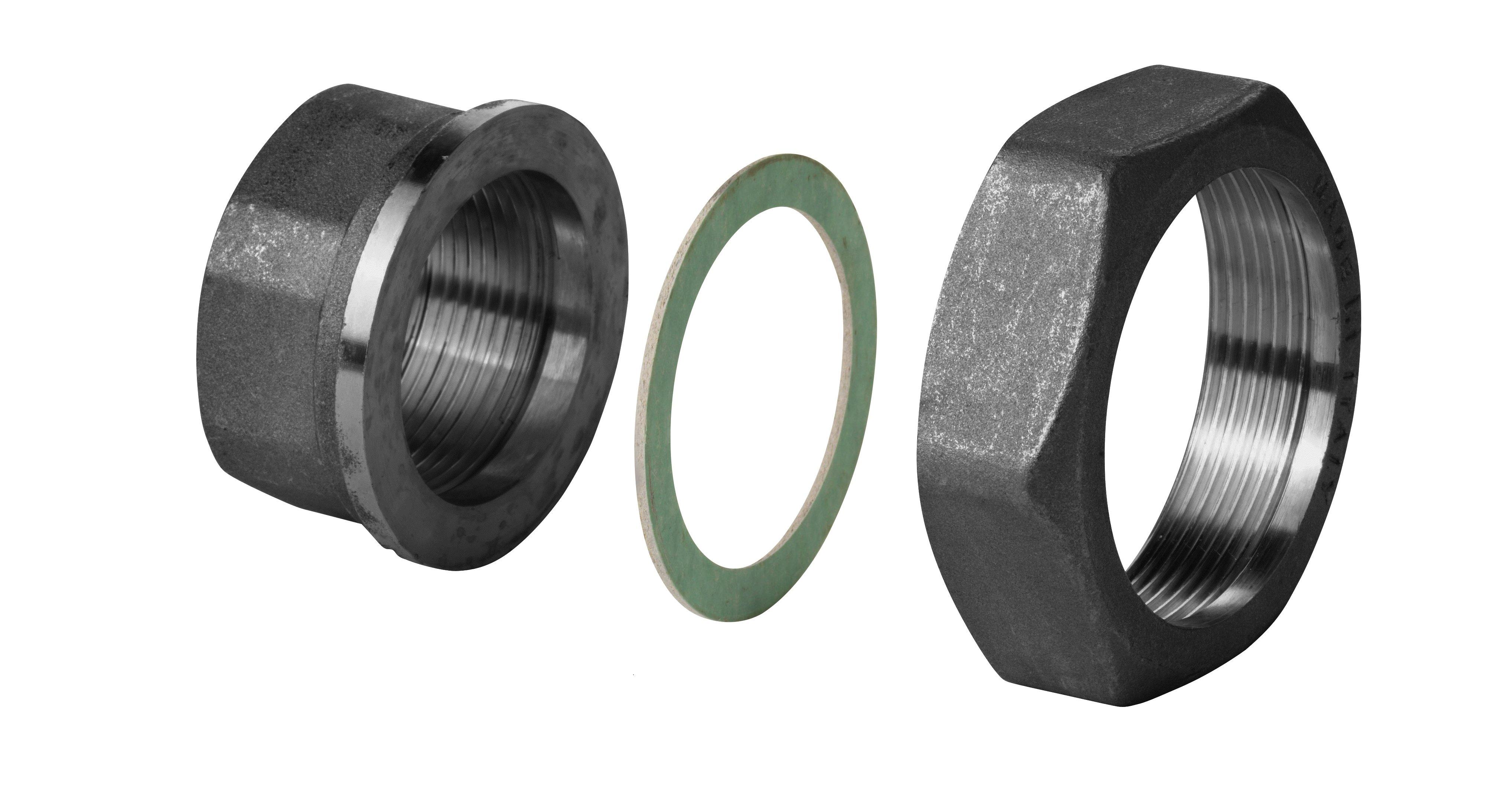 Tempergussverschraubung PN16 G5/4 Zoll IG zu Rp3/4 Zoll AG 3er Set (Inh. 3 Sets)
