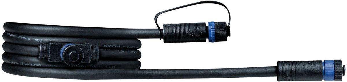 Plug+Shine Connector IP68 2m 1 in-2 out 2x1,5mm² Schwarz Kunststoff