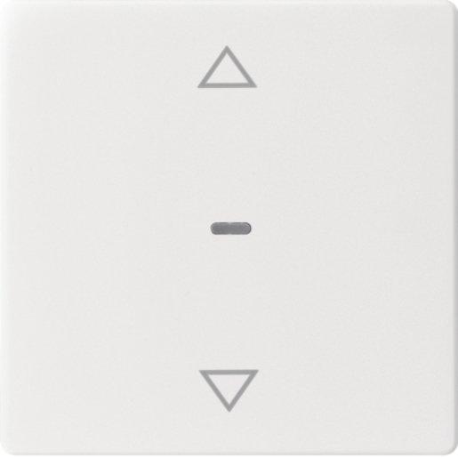 Abdeckung für Tastsensor-Modul 1fach mit Pfeil-Symbol Q.x polarweiß samt
