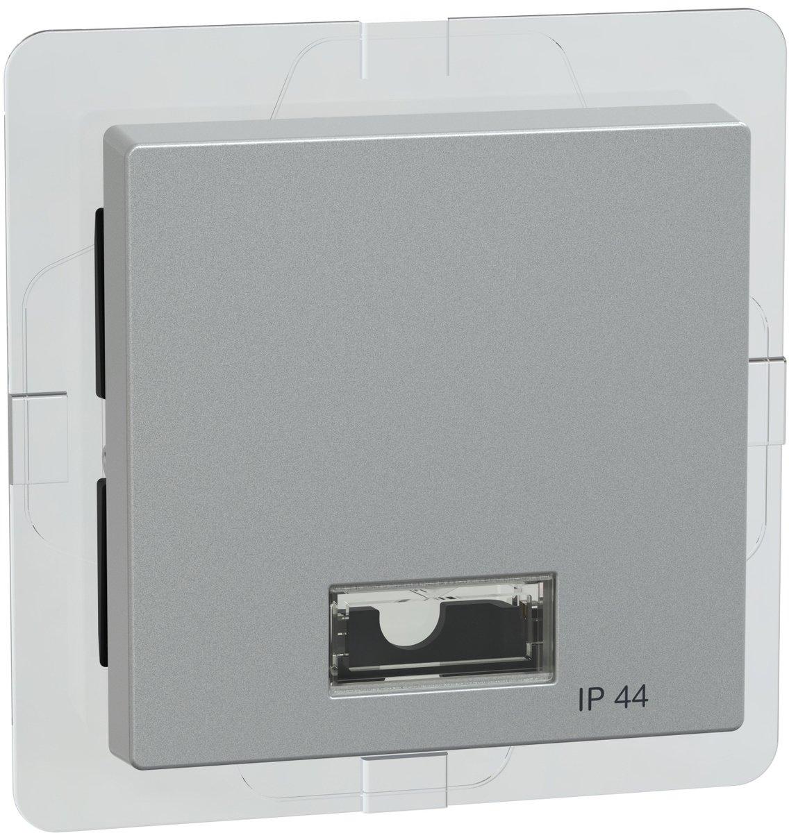 Wippe mit rechteckigem Symbolfenster IP44 aluminium
