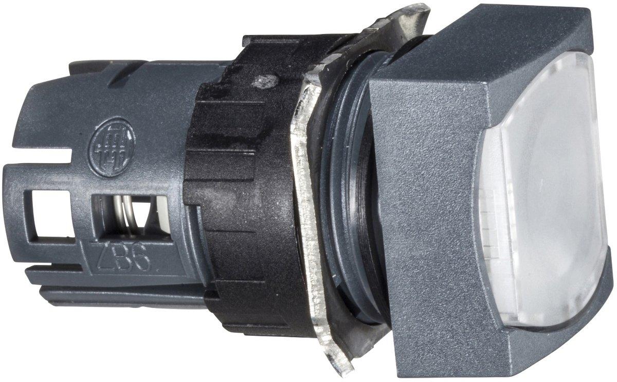 Leuchtdrucktaster quadratisch Ø 16 mm weiß