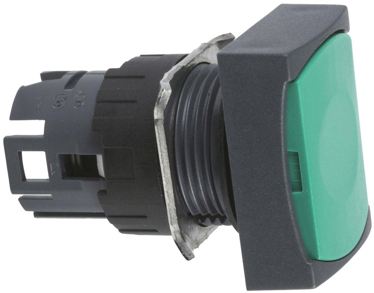 Frontelement rechteckig Drucktaster Ø 16 mm grün