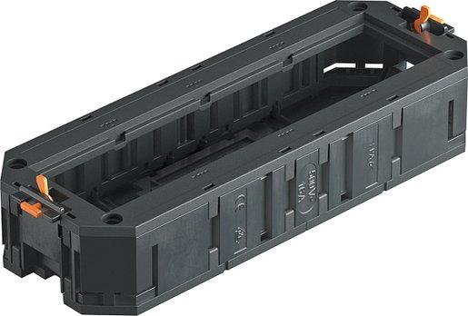 Universalträger für 4 Modul45-Geräte 208x76x40 PA graphitschwarz 9011