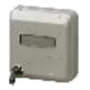 Anbau Schuko-Wandsteckdose Cepex 16A 2p+E 230V IP44 perlweiß Schloss+Besc