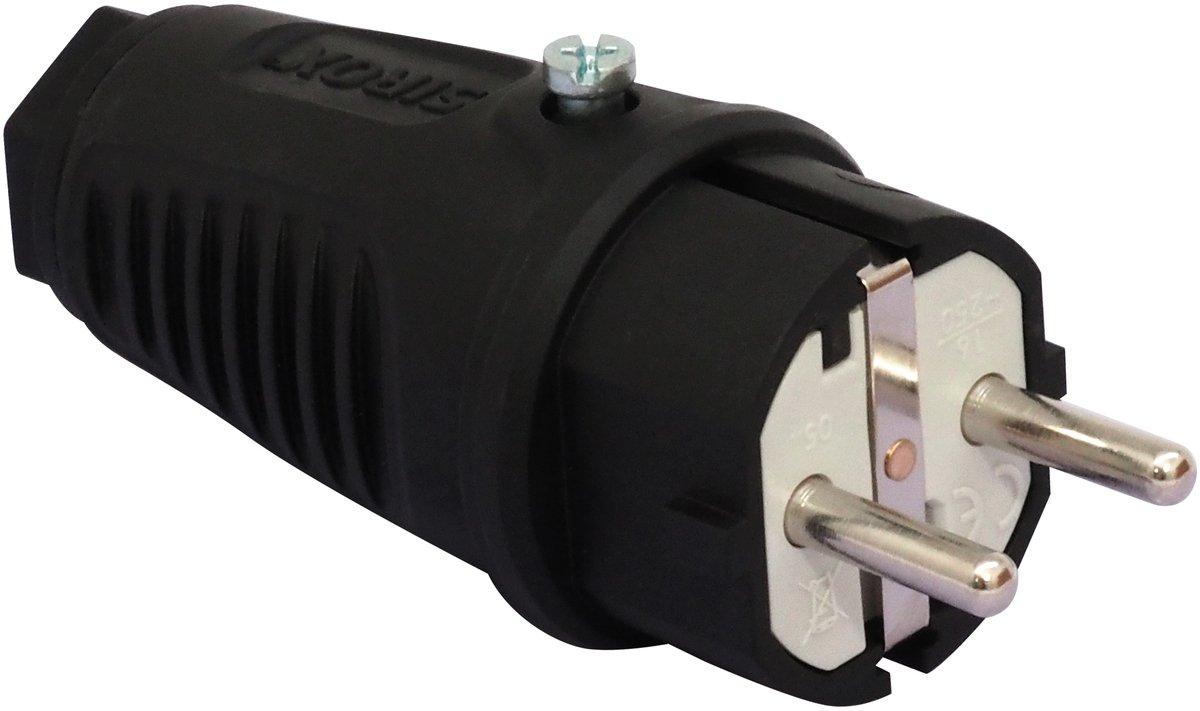 SIROX Schukostecker Gummi bis 3 x 2,5mm²