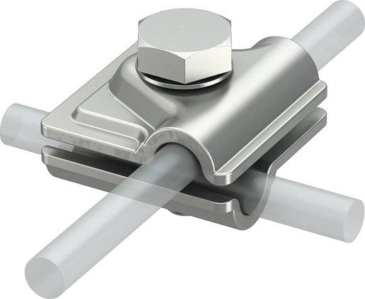 Schnellverbinder rund/rund Vario 40x40 V4A 1.4571/1.4404