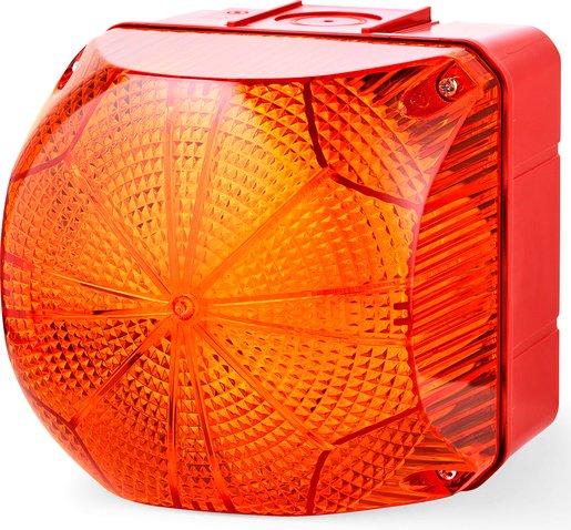 LED Dauer-/Blinkleuchte QDM 110-240 V AC/DC orange rot RAL 3000