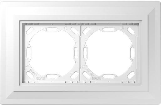 Einputzadapter 2fach wandbündige Montage 201 x 130 x 12,5 mm