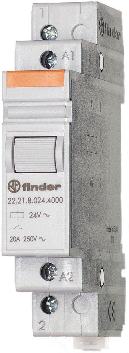 Installationsrelais Reiheneinbau 1 Schließer 20 A Prüftaste für 230 V AC