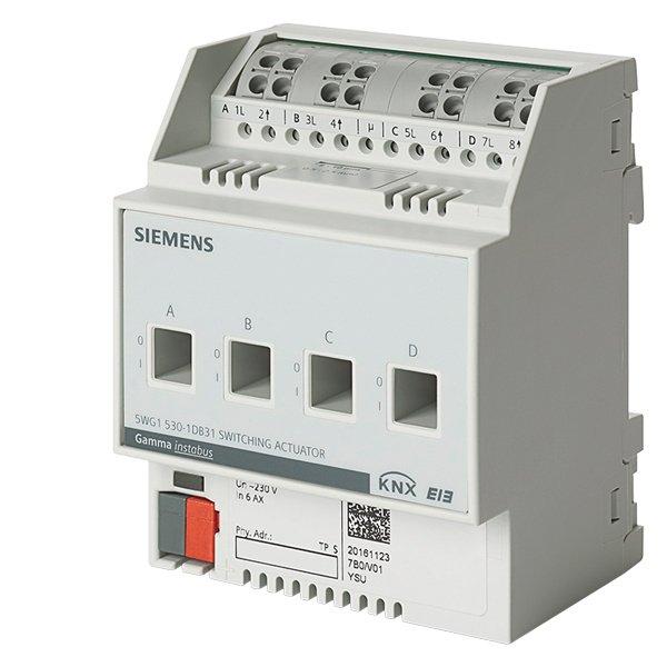 KNX Schaltaktor 230V AC 6A 4-fach C-Last REG