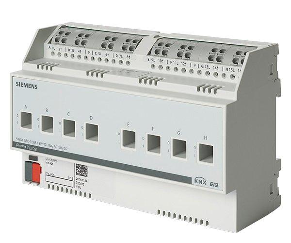 KNX Schaltaktor 230V AC 6A 8-fach C-Last REG