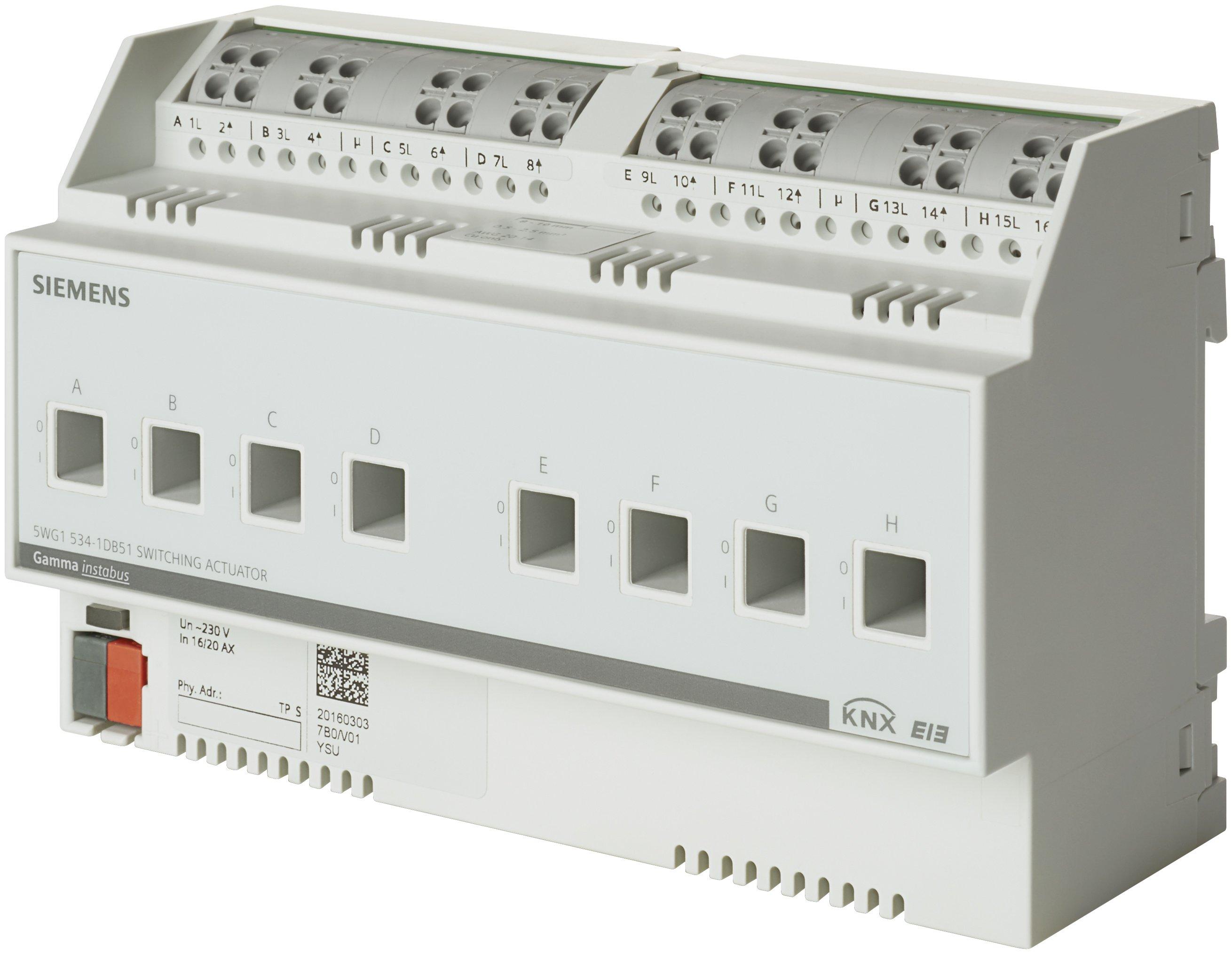 KNX Schaltaktor 230V AC 10A (16A AC1) 8-fach C-Last REG