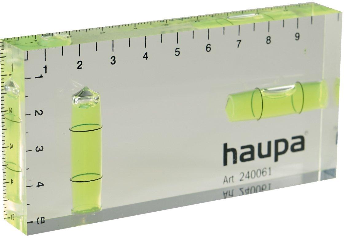 Acryl-Wasserwaage HUPmini mit 2 Mess-Skalen 100 x 50 x 15 mm