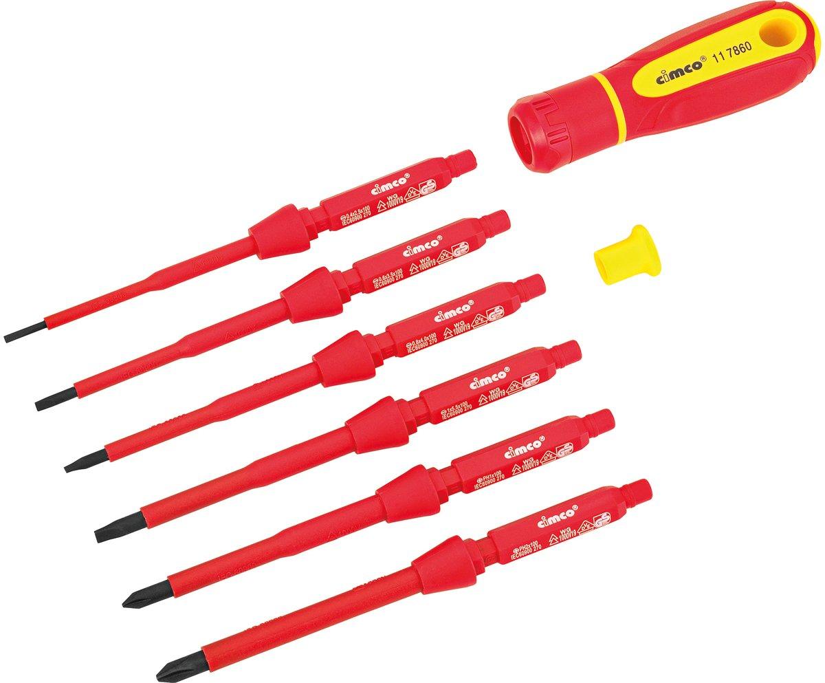 VDE-Schraubendreher-Wechselklingen-Set 8-teilig