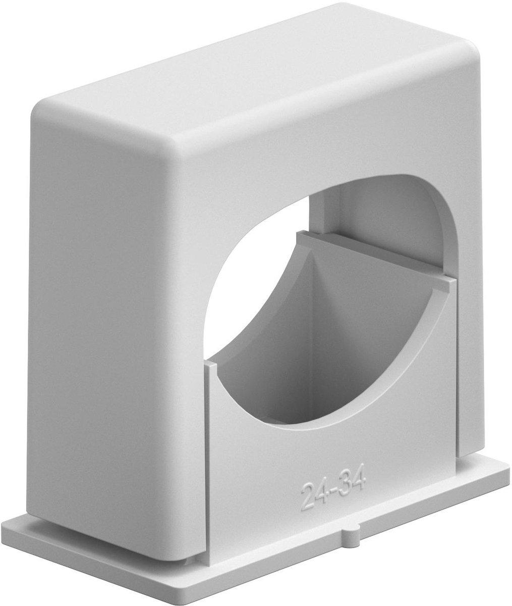 Druck-ISO-Schelle 24-34mm PS lichtgrau RAL 7035