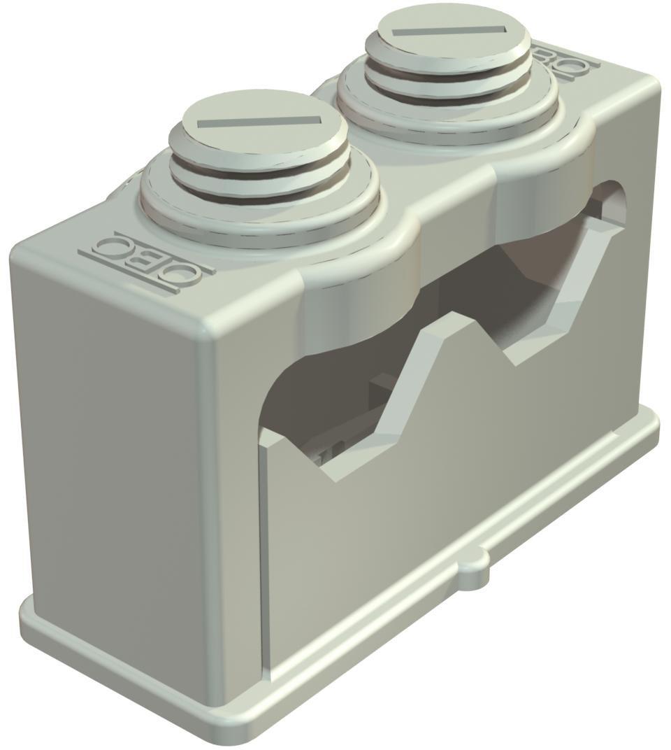 Greif-ISO-Schelle für 2 Kabel 6-16mm PS lichtgrau RAL 7035