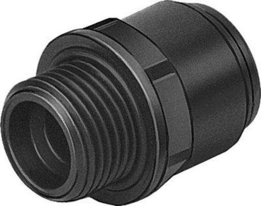 Steckverschraubung für hohen Durchfluss Nennweite=12 mm