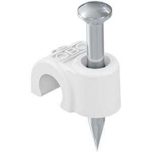 ISO-Nagel-Clip 11mm L25 PP reinweiß RAL 9010