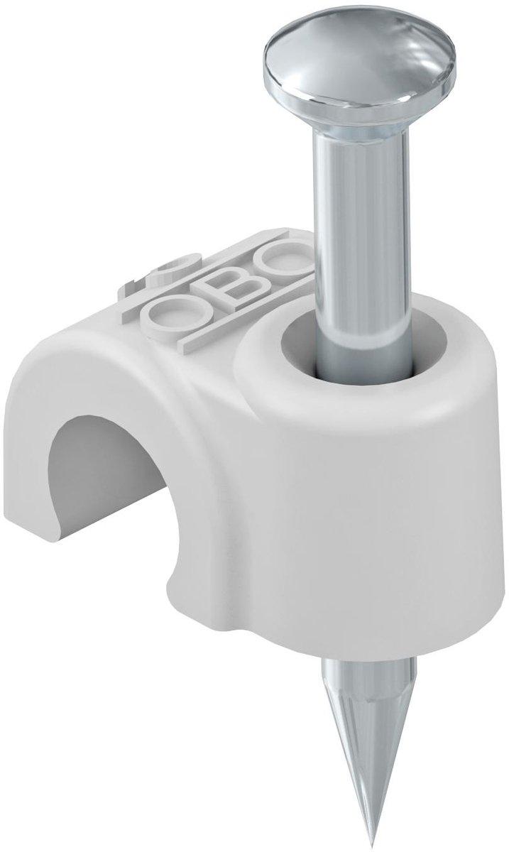 ISO-Nagel-Clip 8mm L35 PP lichtgrau RAL 7035