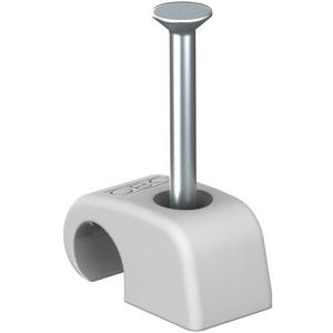 Haft-Clip 10-14mm L30 PP lichtgrau RAL 7035