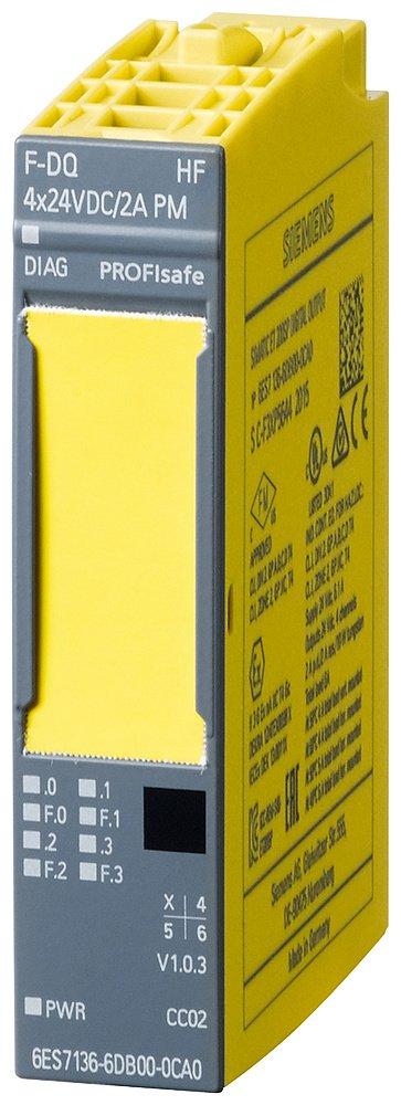 SIMATIC DP Elektronikmodul für ET 200SP F-DQ 4x 24V DC / 2A 15mm Baubr. bis PL E