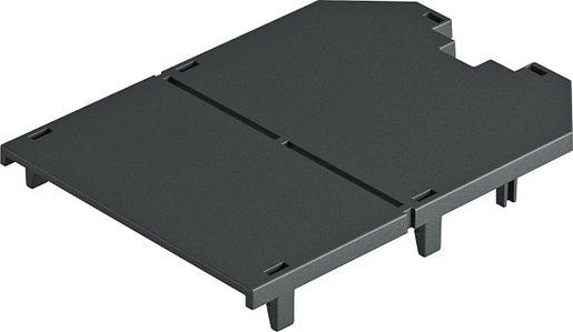 Abdeckplatte für UT4 blind 104x76x2 PA graphitschwarz RAL 9011
