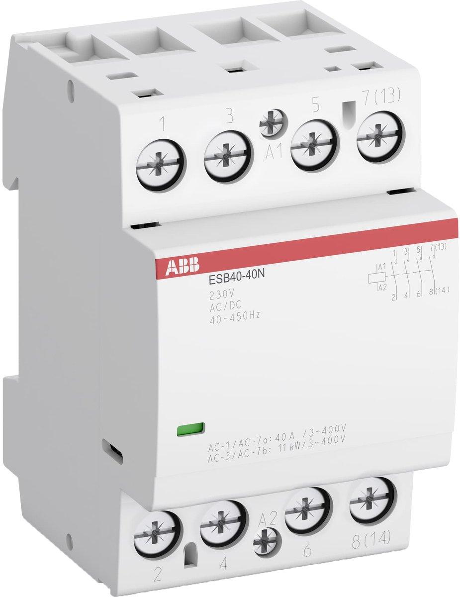 ESB Installationsschütz brummfrei für 24 V AC/DC 40 A - 3 Schließer / 1 Öffner