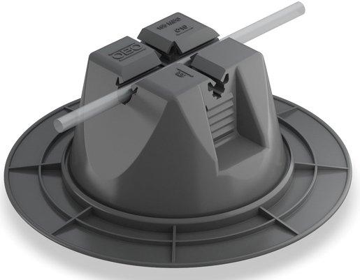 Dachleitungshalter für Flachdach 8-10 mm schwarz