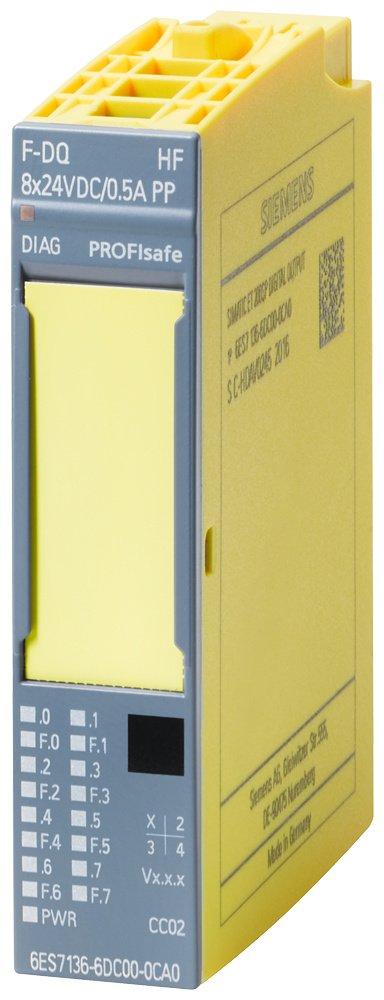 SIMATIC DP Elektronikmodul ET 200SP F-DQ 8X24VDC 0,5A PP 15mm bis PL E