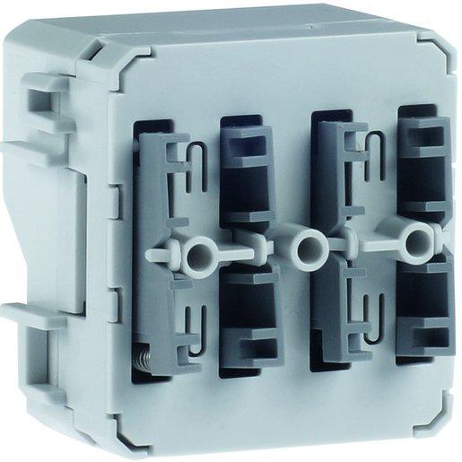 Gruppentaster-Modul 2fach AP/UP mit integriertem Busankoppler KNX lichtgrau/grau