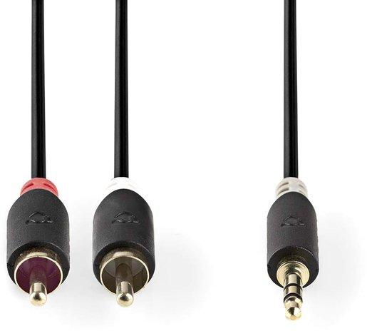 Audio Kabel Stereo 3,5 mm Stecker - 2x Cinch Stecker 1,0 m