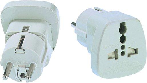 Reisestecker Universal in grau