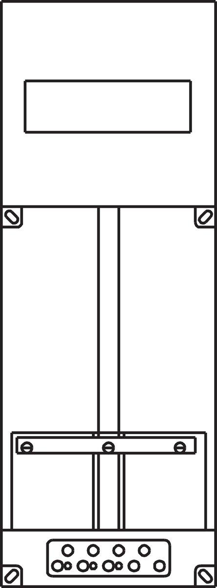 Kunststoff-Zählergerüst 210x570x77 mm