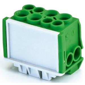 Hauptleiteranschlussklemme 1-pol. 2x 25mm² + 2x 16mm² berührungssicher grün