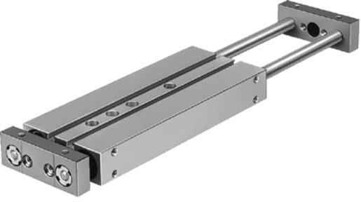 Doppelkolbenzylinder für Näherungsschalter Hub: 25mm 1-10bar G1/8 Aluminium