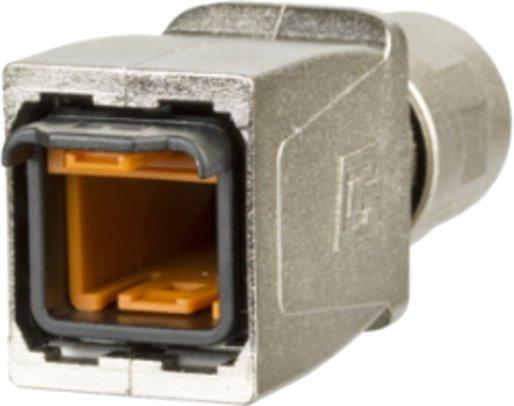 Steckergehäuse Push-Pull E-DAT Industry IP67 V14 plug housing für LWL unbestückt