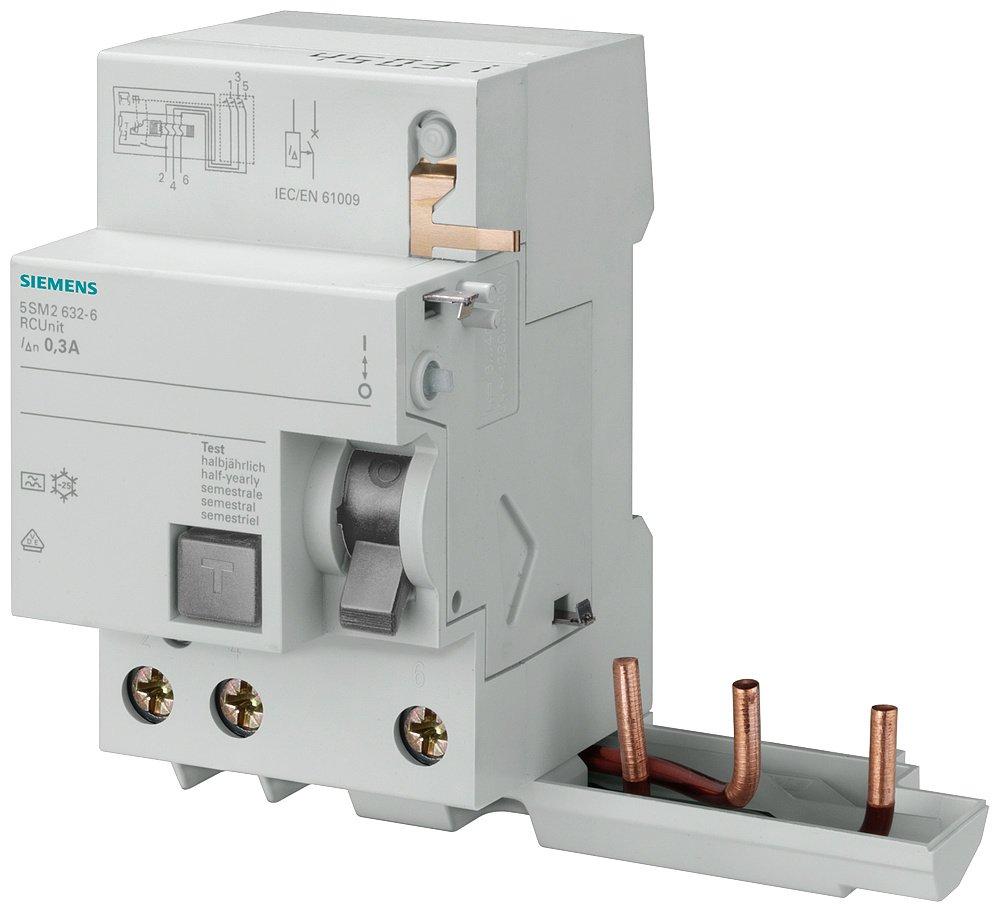 Fehlerstromsschutzschalter / FI - Block 3p Typ A 63 A 300 mA 400 V für 5SY