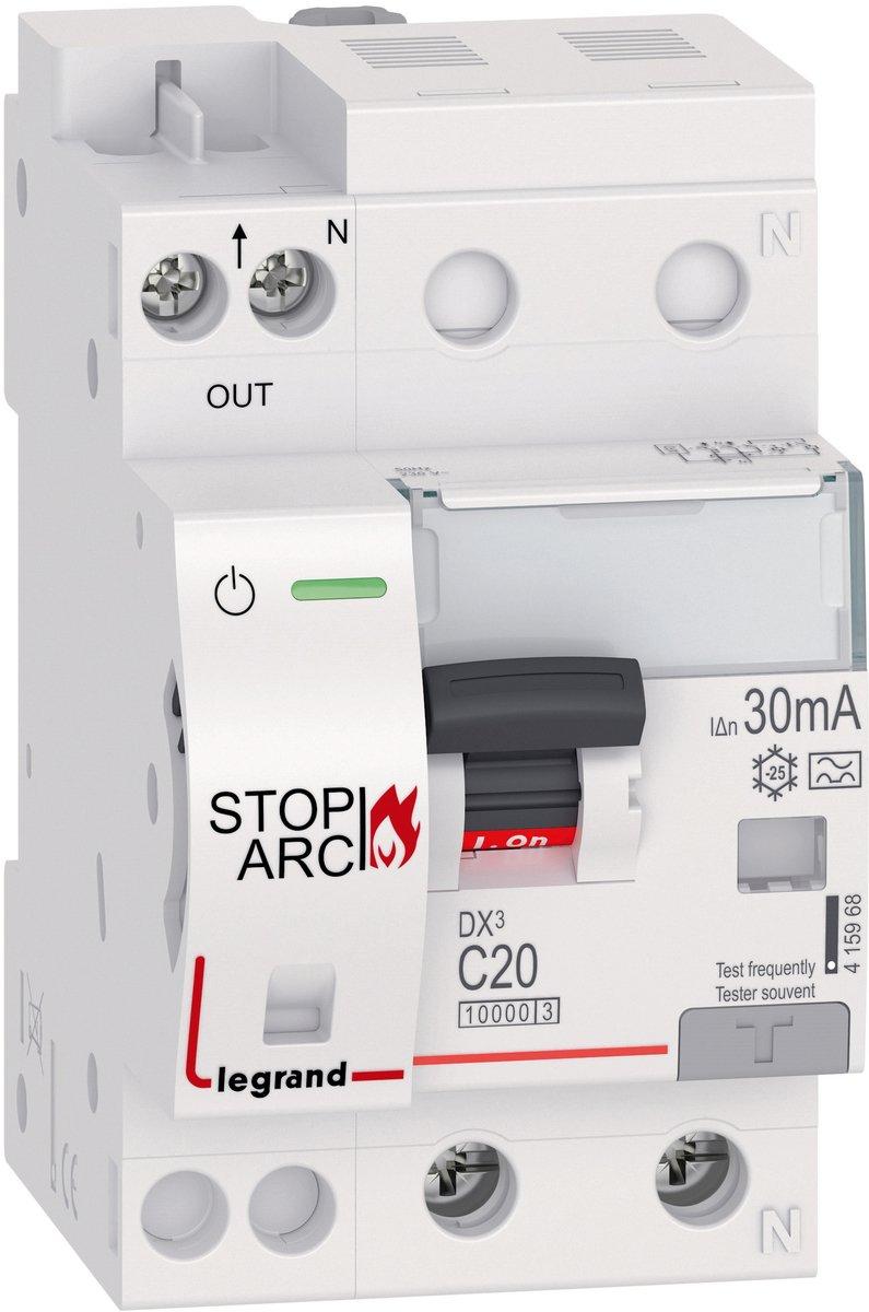 Brandschutzschalter mit FI/LS-Schalter Typ-A DX3 C20 10kA 20A 30mA 1P+N 230V